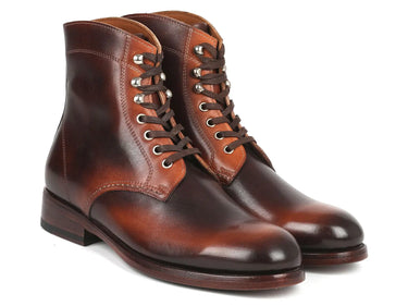 Paul Parkman Men's Burnished Leather Boots in Brown