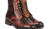 Paul Parkman Men's Burnished Leather Boots in Brown