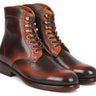 Paul Parkman Men's Burnished Leather Boots in Brown