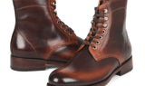 Paul Parkman Men's Burnished Leather Boots in Brown
