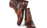 Paul Parkman Men's Burnished Leather Boots in Brown