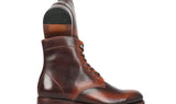 Paul Parkman Men's Burnished Leather Boots in Brown