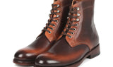 Paul Parkman Men's Burnished Leather Boots in Brown