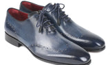 Paul Parkman Men's Burnished Wingtip Oxfords in Navy