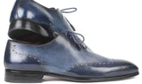 Paul Parkman Men's Burnished Wingtip Oxfords in Navy