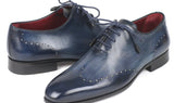 Paul Parkman Men's Burnished Wingtip Oxfords in Navy