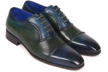 Paul Parkman Men's Cap-Toe Oxfords in Blue & Green