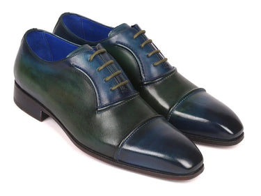 Paul Parkman Men's Cap-Toe Oxfords in Blue & Green
