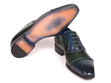 Paul Parkman Men's Cap-Toe Oxfords in Blue & Green