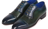 Paul Parkman Men's Cap-Toe Oxfords in Blue & Green