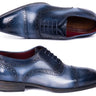 Paul Parkman Men's Cap Toe Oxfords in Blue & Navy