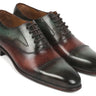 Paul Parkman Men's Cap Toe Oxfords in Green & Brown