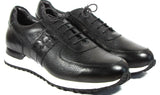 Paul Parkman Men's Floater Leather Sneakers in Black