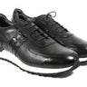 Paul Parkman Men's Floater Leather Sneakers in Black