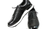 Paul Parkman Men's Floater Leather Sneakers in Black