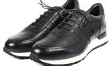 Paul Parkman Men's Floater Leather Sneakers in Black