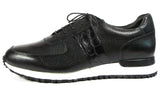 Paul Parkman Men's Floater Leather Sneakers in Black