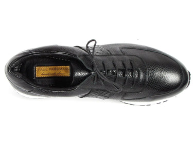 Paul Parkman Men's Floater Leather Sneakers in Black