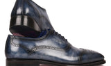 Paul Parkman Men's Goodyear Welted Oxford Shoes in Navy