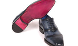 Paul Parkman Men's Goodyear Welted Oxford Shoes in Navy