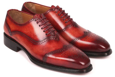 Paul Parkman Men's Goodyear Welted Oxford Shoes in Reddish Brown