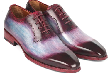 Paul Parkman Men's Leather Oxfords in Blue & Purple
