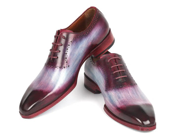 Paul Parkman Men's Leather Oxfords in Blue & Purple