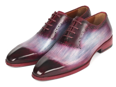 Paul Parkman Men's Leather Oxfords in Blue & Purple