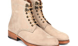 Paul Parkman Men's Nubuck Leather Boots in Beige