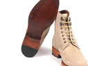 Paul Parkman Men's Nubuck Leather Boots in Beige