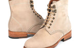 Paul Parkman Men's Nubuck Leather Boots in Beige