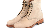 Paul Parkman Men's Nubuck Leather Boots in Beige