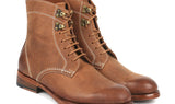 Paul Parkman Men's Nubuck Leather Boots in Brown