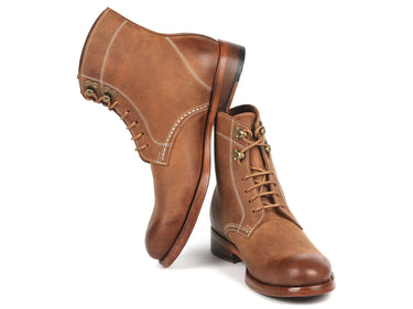 Paul Parkman Men's Nubuck Leather Boots in Brown
