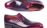 Paul Parkman Men's Side Lace Oxfords in Purple & Gray