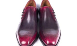 Paul Parkman Men's Side Lace Oxfords in Purple & Gray