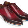 Paul Parkman Men's Smart Casual Wingtip Oxfords in Bordeaux