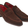 Paul Parkman Men's Suede Penny Loafers in Brown in #color_