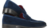 Paul Parkman Men's Suede Penny Loafers in Navy