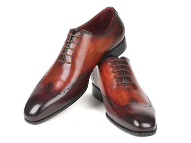 Paul Parkman Men's Wingtip Oxfords in Brown & Bordeaux