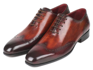 Paul Parkman Men's Wingtip Oxfords in Brown & Bordeaux