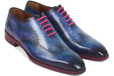 Paul Parkman Men's Wingtip Oxfords in Parliament Blue