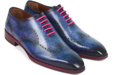 Paul Parkman Men's Wingtip Oxfords in Parliament Blue
