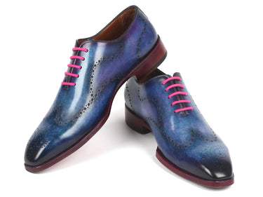 Paul Parkman Men's Wingtip Oxfords in Parliament Blue