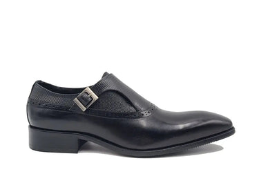 Carrucci Shoes Plain Toe Single Monk Loafer