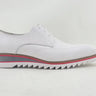 Carrucci Shoes Oxford Wing-Tip Leather Dress Shoe in White #color_ White