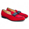 Carrucci Shoes Premium Velvet Prom Loafer in Red