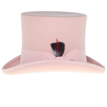Ferrecci Premium Top Hat in Pink Wool Victorian Elegance in