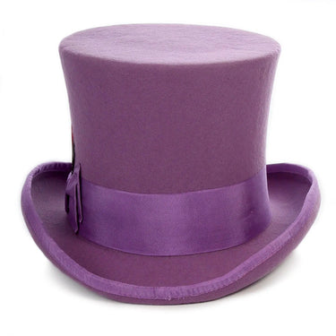 Ferrecci Premium Top Hat in Purple Wool Victorian Elegance in