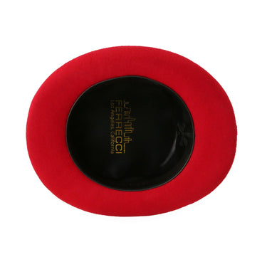 Ferrecci Premium Top Hat in Red Wool Victorian Elegance in
